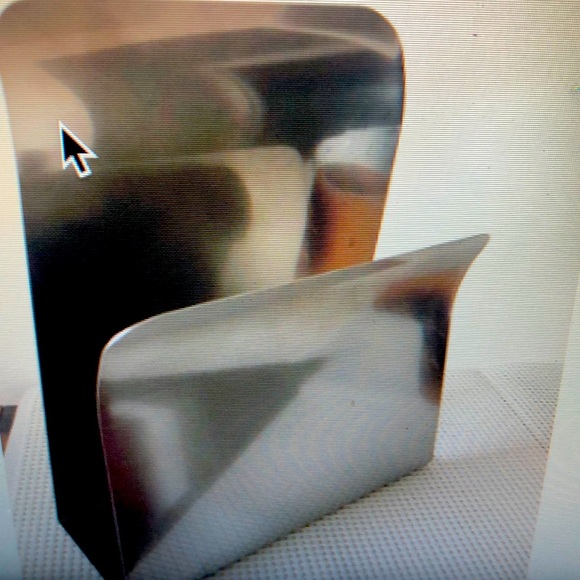 Home office storage. Stainless steel- modern clean desk file/ book storage - Picture 2 of 3